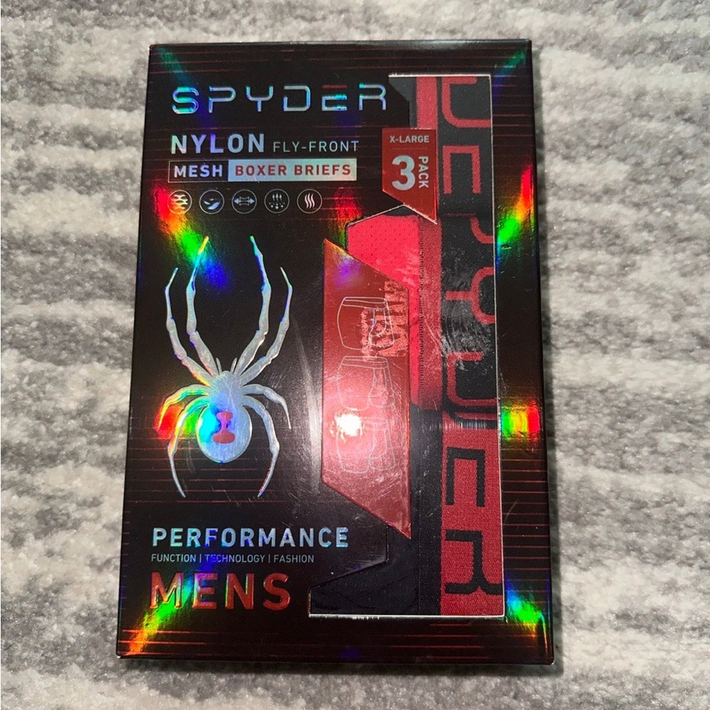 Spyder Red and Black Nylon Boxer Briefs